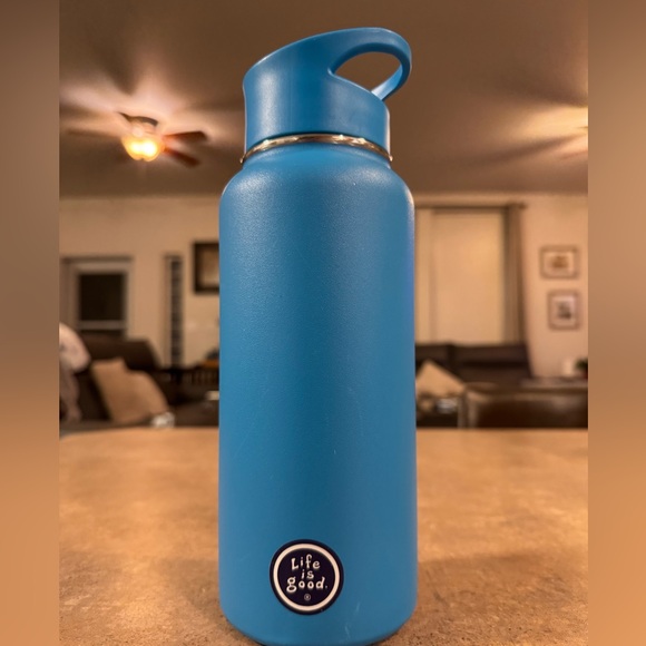 Life Is Good 32oz Wide Mouth Stainless Steel Water Bottle Straw Cap - Picture 3 of 6